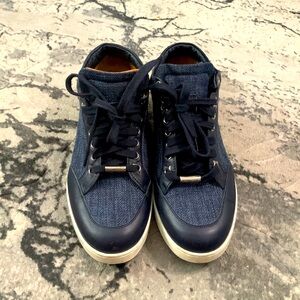 Navy Blue Suede Jimmy Choo shoes Women’s size 7.5